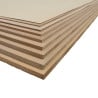 Découpes multiples dans un panneau MDF STD 2800 x 2070 mm vue tranche toutes les épaisseurs