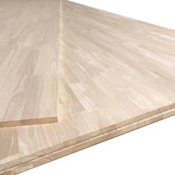 Panneau lamellé collé hévéa panneau épaisseur tranche coté