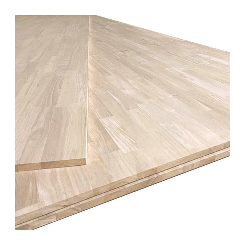 Panneau lamellé collé hévéa panneau épaisseur tranche coté