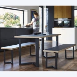 Pied de table et pour banc Triangle - Noir