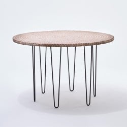 Table avec les  pieds double fil mottez