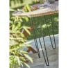 zoom table de jardin ronde avec les pieds double fil mottez