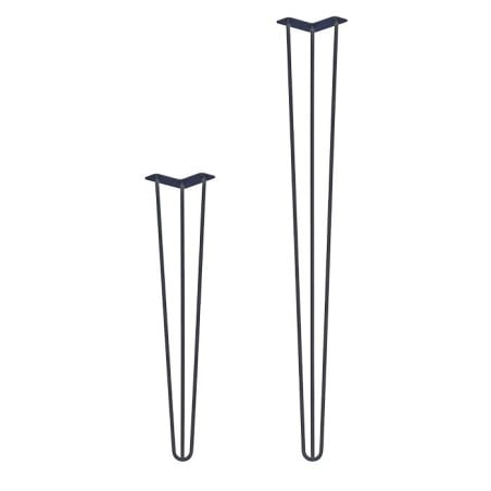 Pied de table Triple fil - Modèle droit - Noir 2 hauteurs