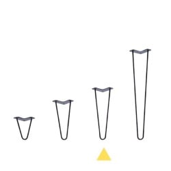 Pied de table Double fil - Modèle droit - Noir H71cm