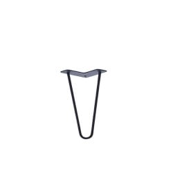 Pieds de table Double fil - Modèle incliné - H.16cm - Noir